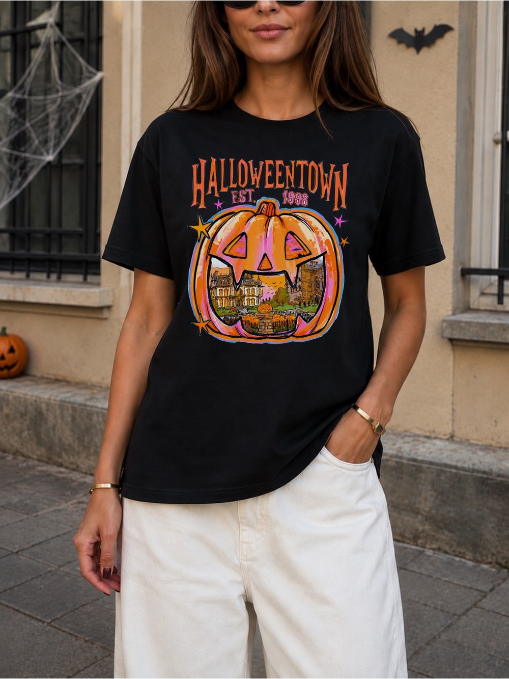 Halloween Town Pumpkin Unisex T-shirt Spooky Season Graphic Tee